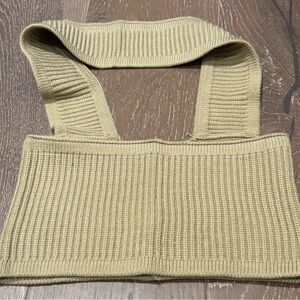 Green Knit Tube Top